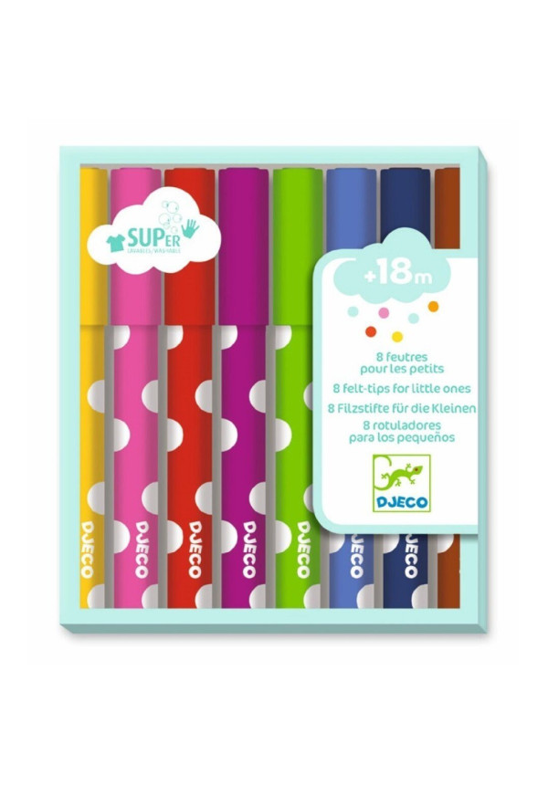 Rotuladores 8 colores / Super lavables - Djeco