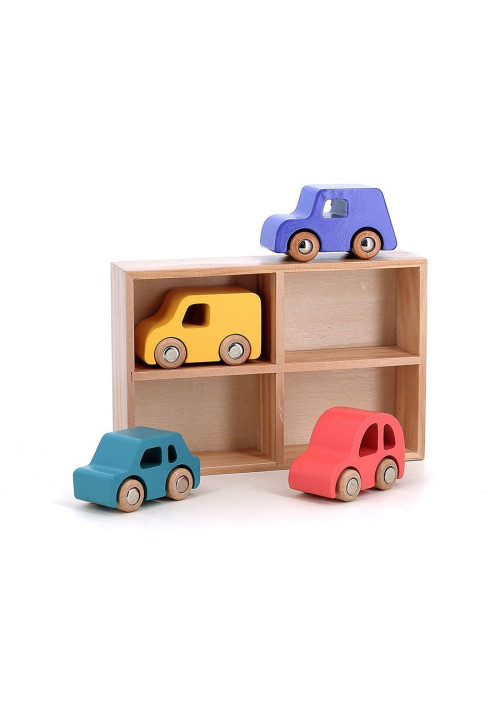 Set cuatro coches con cajas