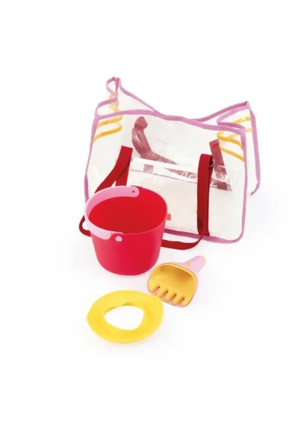 Bolsa Antiarena con Cubo, pala, rastrillo y Molde Cherry