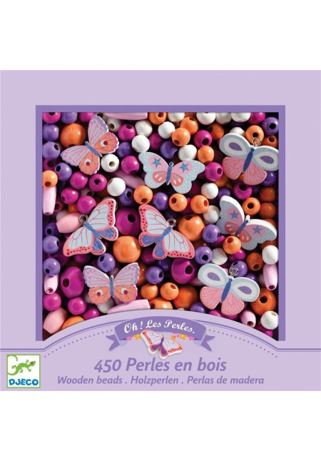Perlas de madera mariposas - Djeco