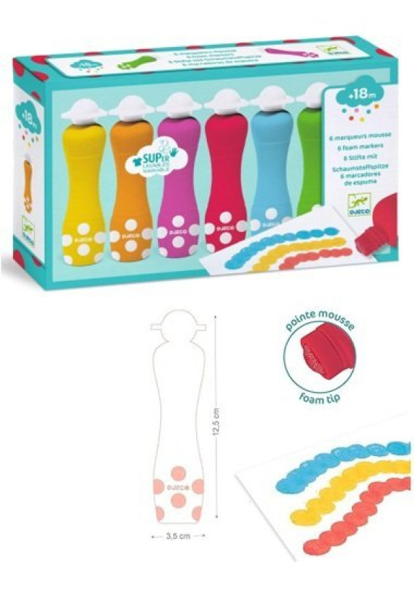Botellas Pintura con punta de espuma - Djeco