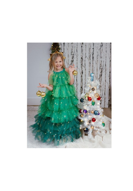 Vestido Christmas Tree Dress + diadema 5/6 años - Great Pretenders Vestido Christmas Tree Dress + diadema 5/6 años - Great Pretenders
