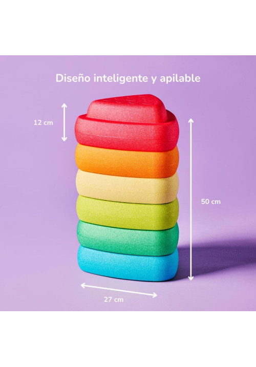 Piedras apilables Blocky Balance - 50 cm - Multicolor