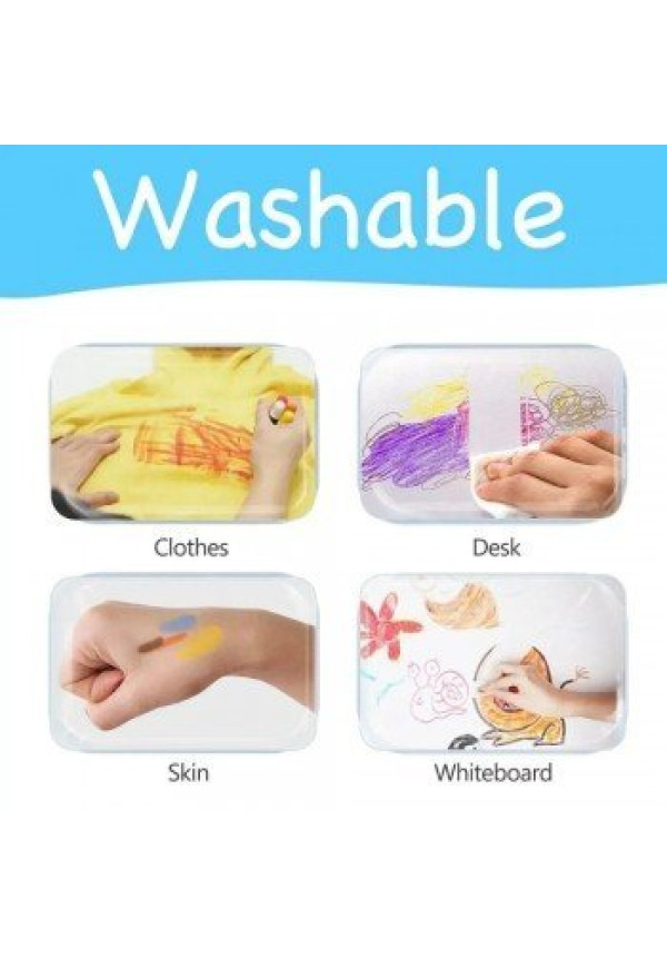 Silky Washable Crayon-Twistable 6 colores