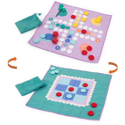 Juego 2 en 1 de viaje - Parchís + Tres en raya