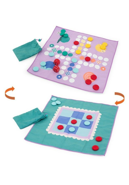 Juego 2 en 1 de viaje - Parchís + Tres en raya