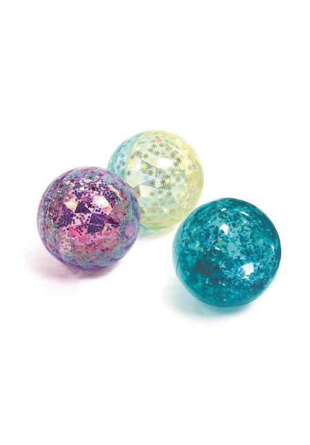 Pelota Sensorial Brillante Traslúcida y con Lentejuelas