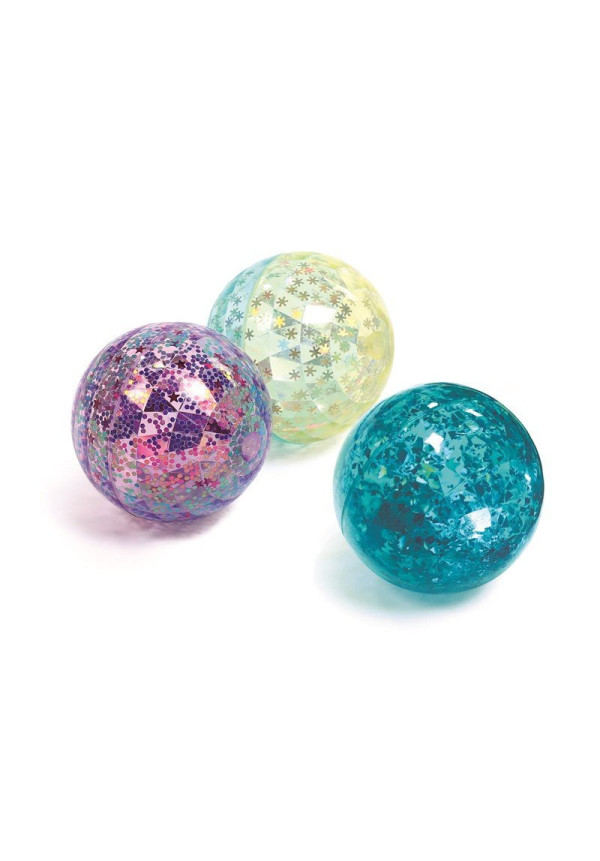 Pelota Sensorial Brillante Traslúcida y con Lentejuelas